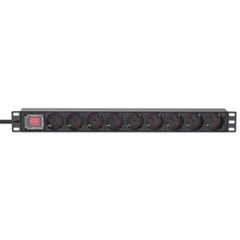PDU Intellinet 19 pollici 1U rack 9 prese 16A on/off cavo di alimentazione 2 m