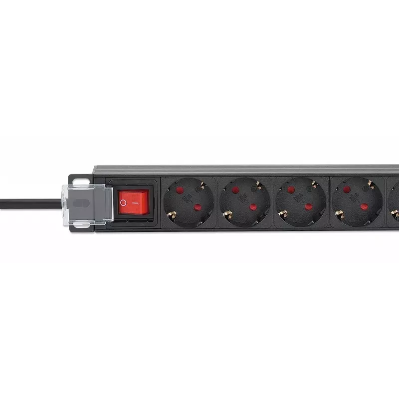 PDU Intellinet 19 pollici 1U rack 9 prese 16A on/off cavo di alimentazione 2 m