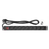 PDU Intellinet 19 pollici 1U rack 9 prese 16A on/off cavo di alimentazione 2 m