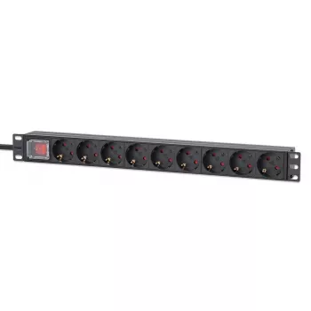 PDU Intellinet 19 pollici 1U rack 9 prese 16A on/off cavo di alimentazione 2 m