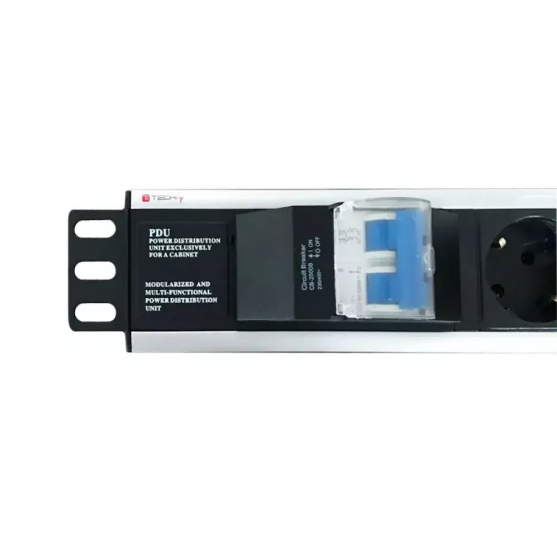 Ciabatta (PDU) Techly I-CASE STRIP-16SH 6 uscite AC 1.5HE nero, argento
