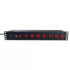 Ciabatta Techly 8 prese rack 19 pollici con 8 interruttori ON/OFF 1,5HE