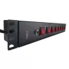 Ciabatta Techly 8 prese rack 19 pollici con 8 interruttori ON/OFF 1,5HE