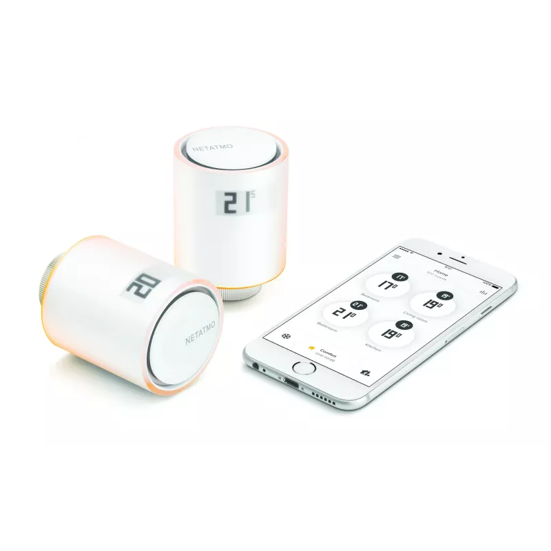 Netatmo NAV-EN valvola termostatica intelligente aggiuntiva per radiatore, bianca