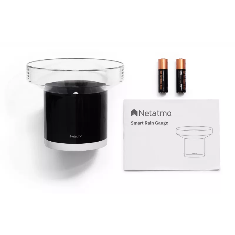 Netatmo pluviometro smart, batteria, AAA, 1,5 V, 130 mm, 130 mm, 110 mm