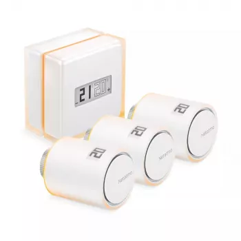 Netatmo Pack: Smart Thermostat + 3 valvole termostatiche smart aggiuntive