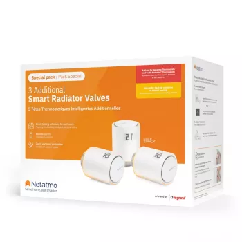 Smart Radiator Valves Netatmo Pack: 3 valvole termostatiche smart aggiuntive