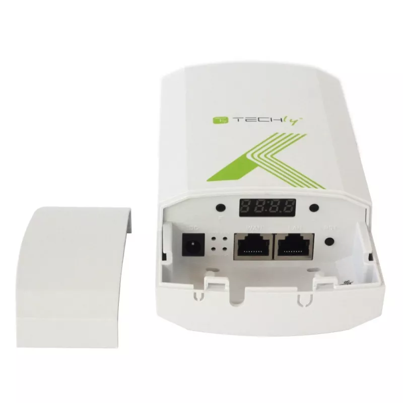 Techly I-WL-CPE880 (108439) CPE / access point / ripetitore per esterni, Wi-Fi 802.11n, 5,8 GHz, 15 dBi, 300 Mbps, bridge Point-to-Point / Point-to-Multipoint