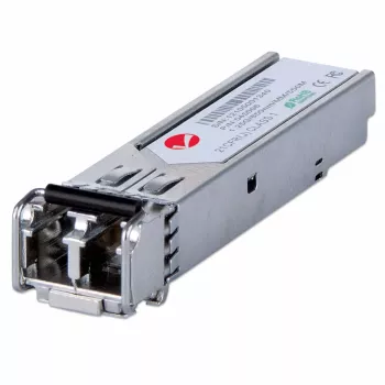 Intellinet Modulo ricetrasmettitore ottico, Gigabit Fiber SFP Mini-GBIC, porta Multi-Mode 1000Base-Sx (LC), 550 m, lunghezza d'onda 850 nm, Ethernet, Fibre, conforme MSA, equivalente a Cisco GLC-SX-MM, garanzia tre anni