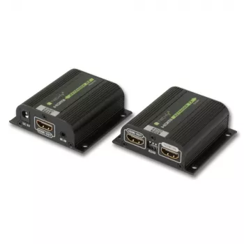 Techly IDATA EXT-E70POED Extender AV trasmettitore e ricevitore AV nero