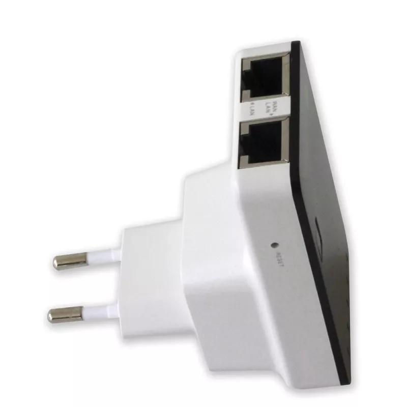 Techly I-WL-REPEATER2 (301078) mini router wireless / ripetitore 300N da presa, Wi-Fi 4 (802.11n), 2,4 GHz, 300 Mbps