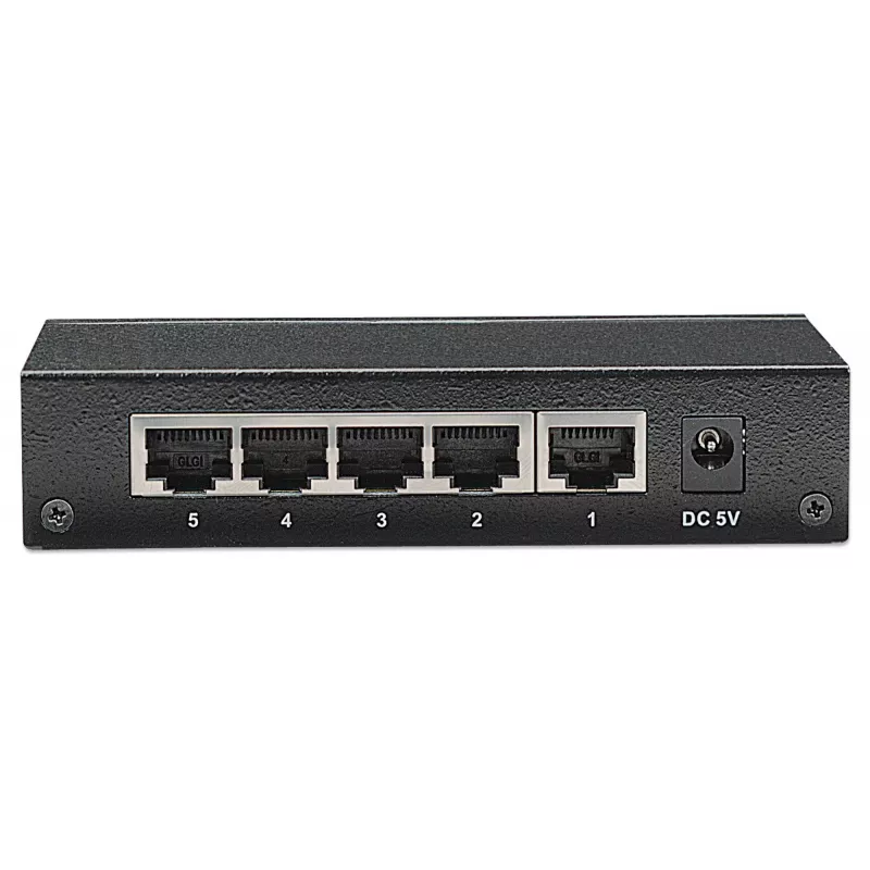 Intellinet Switch Gigabit Ethernet 5 porte, formato desktop, case in metallo, IEEE 802.3az (Energy Efficient Ethernet)