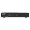 QNAP QSW-1108-8T-R2 switch di rete unmanaged, 8x 2,5GbE RJ45 (10/100/1000/2500 Mbps), da scrivania, senza ventola, nero-grigio