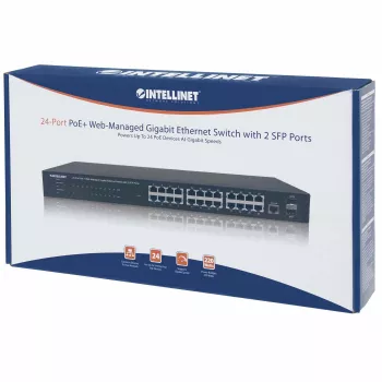 Switch managed Intellinet 24 porte Gigabit Ethernet PoE+
