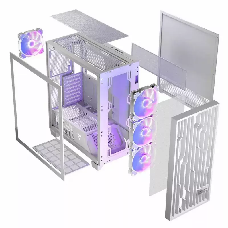 Modecom Volcano Perun Apex ARGB case Midi, bianco