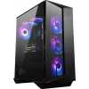 MSI MPG GUNGNIR 110R Case per computer gaming Mid Tower nero, USB 3.2 Gen2 Type C, 4x ventola ARGB 120mm, Mystic Light Sync, scheda di controllo ARGB da 1 a 6, 2x pannelli in vetro temperato, ATX, mATX, mini-ITX