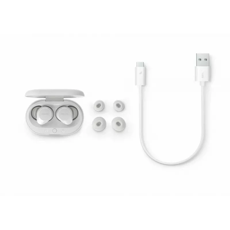 Philips TAT1209WT/00 cuffie/headset True Wireless Stereo (TWS) in-ear chiamate/musica Bluetooth bianco