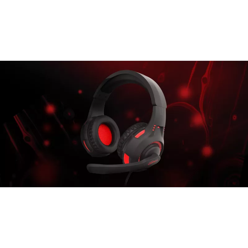 GENESIS Radon 210 headset gaming con filo con archetto USB Type-A nero, rosso