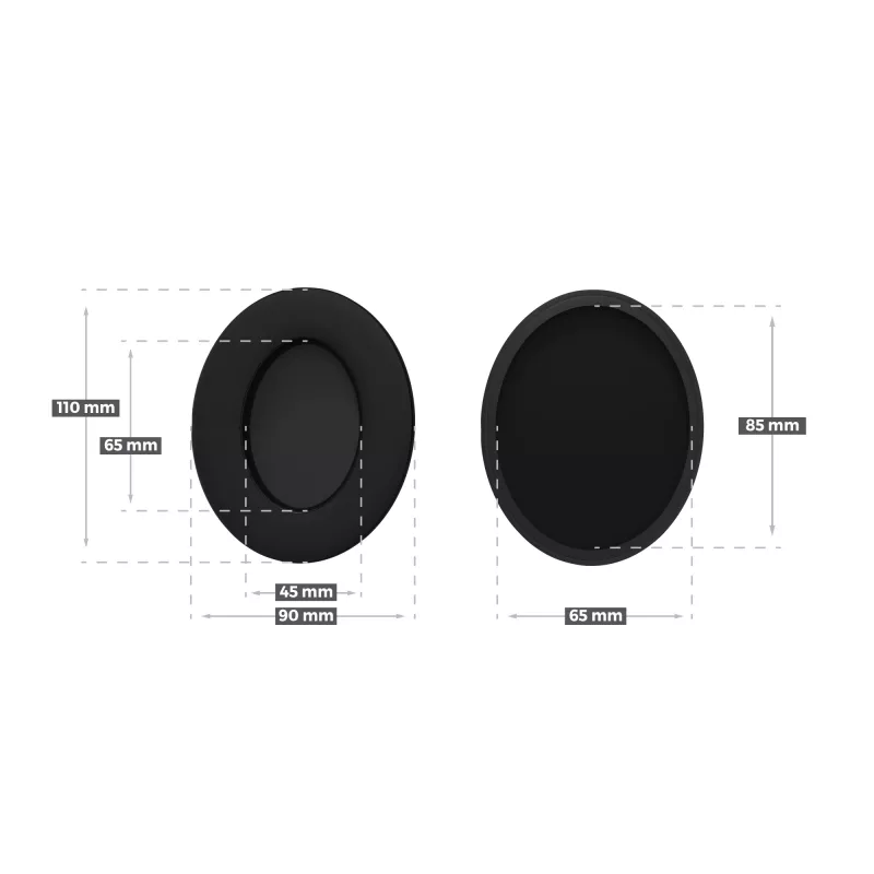 Cuscinetti auricolari GENESIS Toron EP01 tessuto pelle memory foam nero