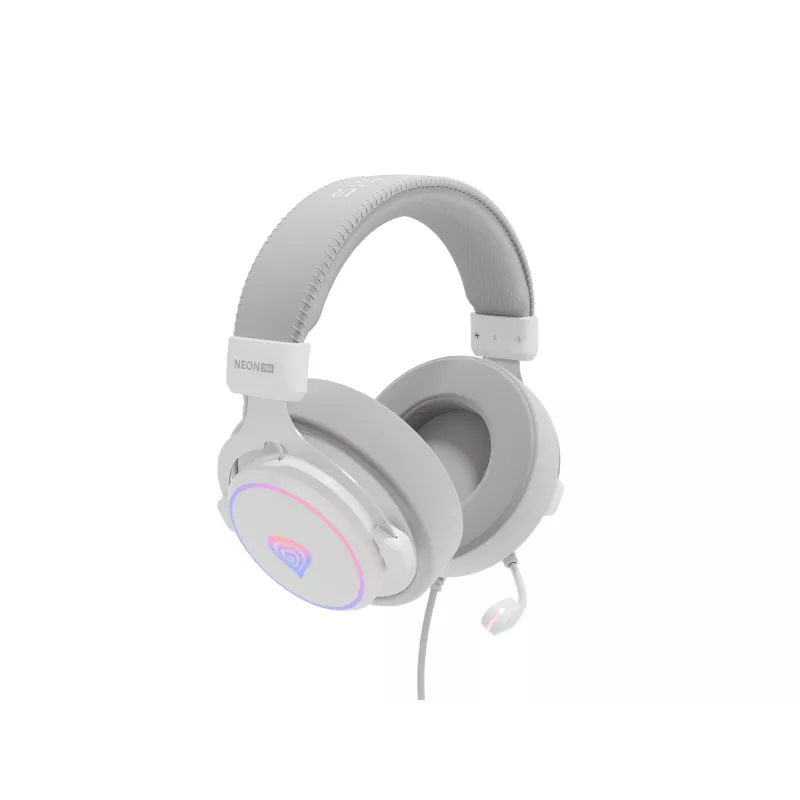 GENESIS Neon 764 headset gaming con filo con archetto USB Type-A bianco