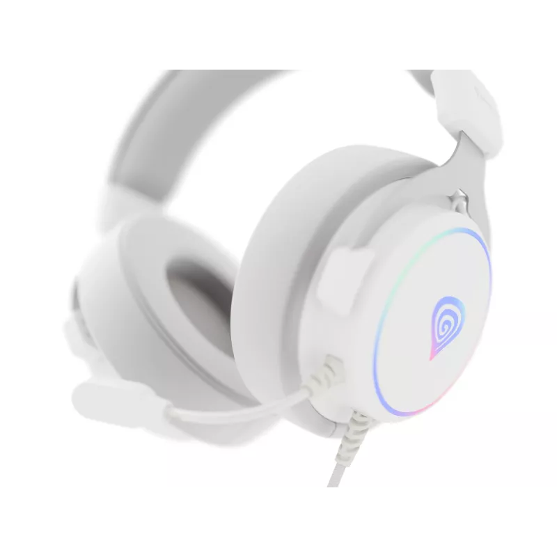 GENESIS Neon 764 headset gaming con filo con archetto USB Type-A bianco