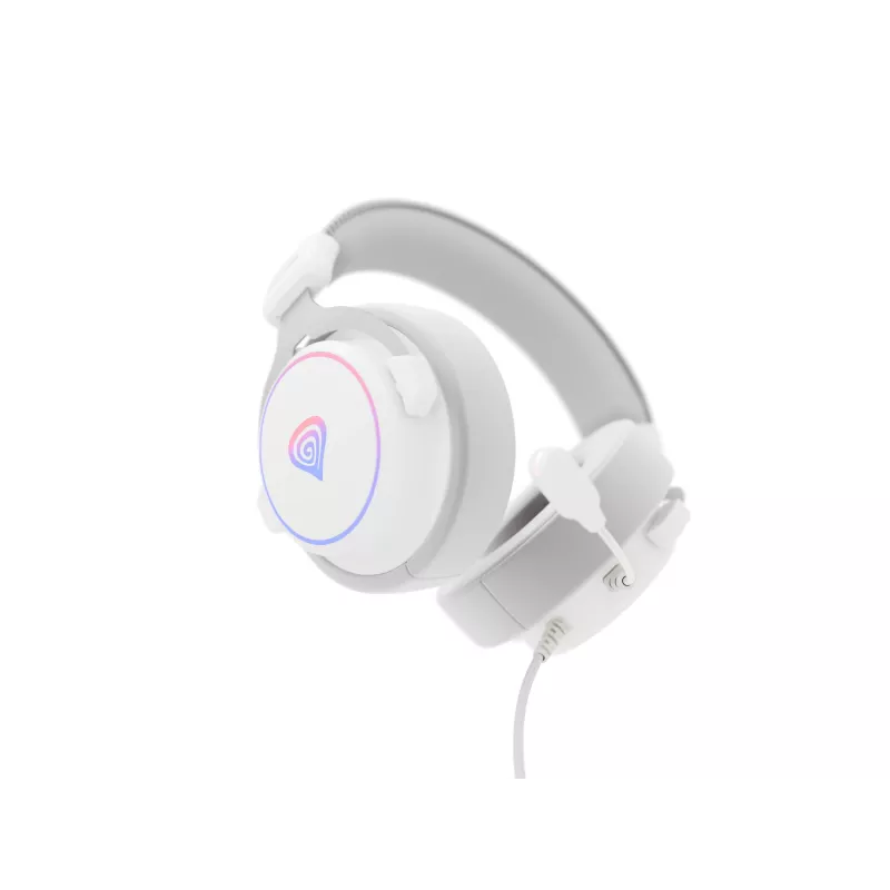 GENESIS Neon 764 headset gaming con filo con archetto USB Type-A bianco