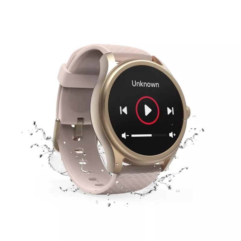 Hama Smartwatch 5010, monitoraggio del sonno, rotondo, impermeabile, 1,38 inch , rosa (00178616)