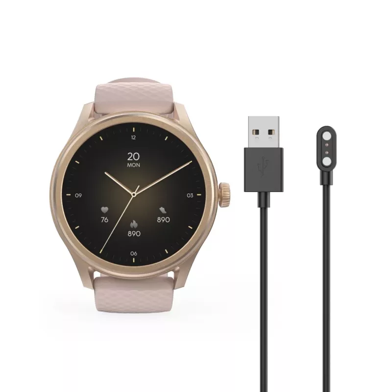 Hama Smartwatch 5010, monitoraggio del sonno, rotondo, impermeabile, 1,38 inch , rosa (00178616)