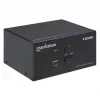 Switch KVM Manhattan 2 porte 4K HDMI USB audio controllo di 2 computer