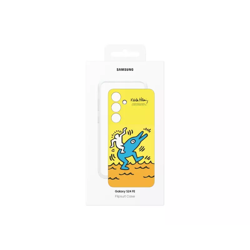 Cover Samsung Keith Haring Flipsuit Case per S24 FE giallo