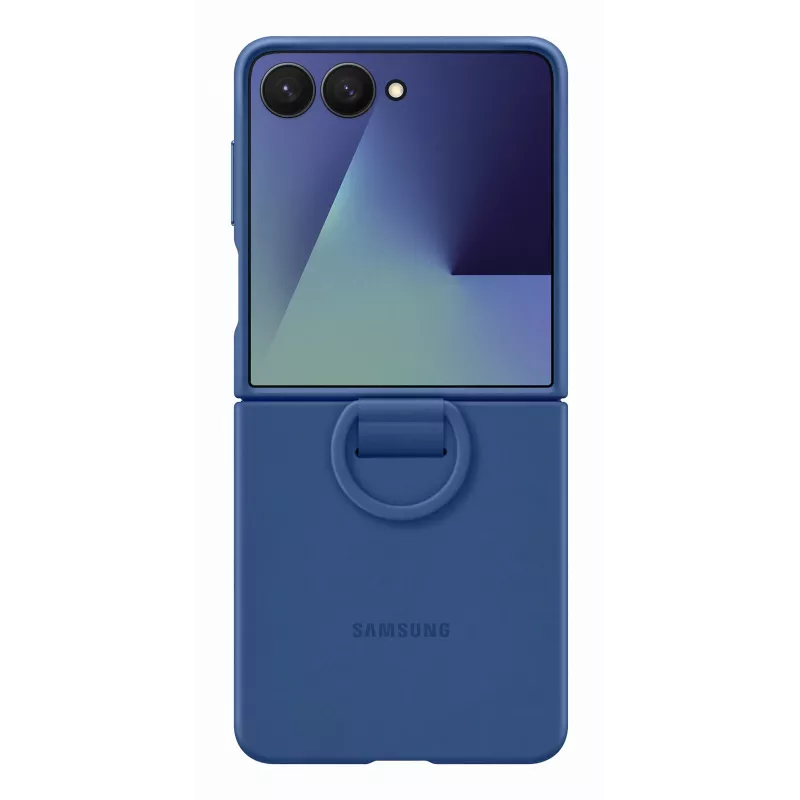 Samsung EF-PF766TNEGWW custodia in silicone con anello per Galaxy Z Flip7, blu