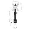 Techly ICA-LCD 500BK supporto da scrivania per monitor 13–30 pollici (76,2 cm), fino a 15 kg, VESA 75x75/100x100, nero