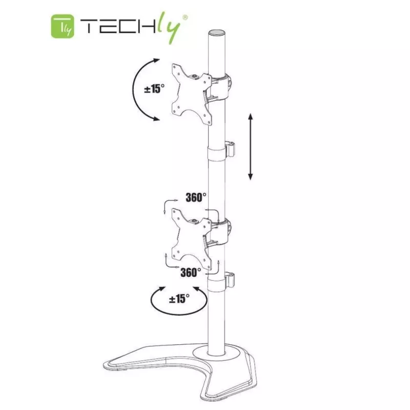 Techly ICA-LCD 2520V supporto / base per monitor 68.6 cm (27