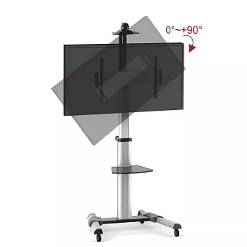Techly supporto a pavimento carrello per LCD / LED / Plasma 37-70 con ripiano ICA-TR15