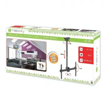 Techly 37-70 supporto a soffitto telescopico universale supporto TV LED LCD ICA-CPLB 946S