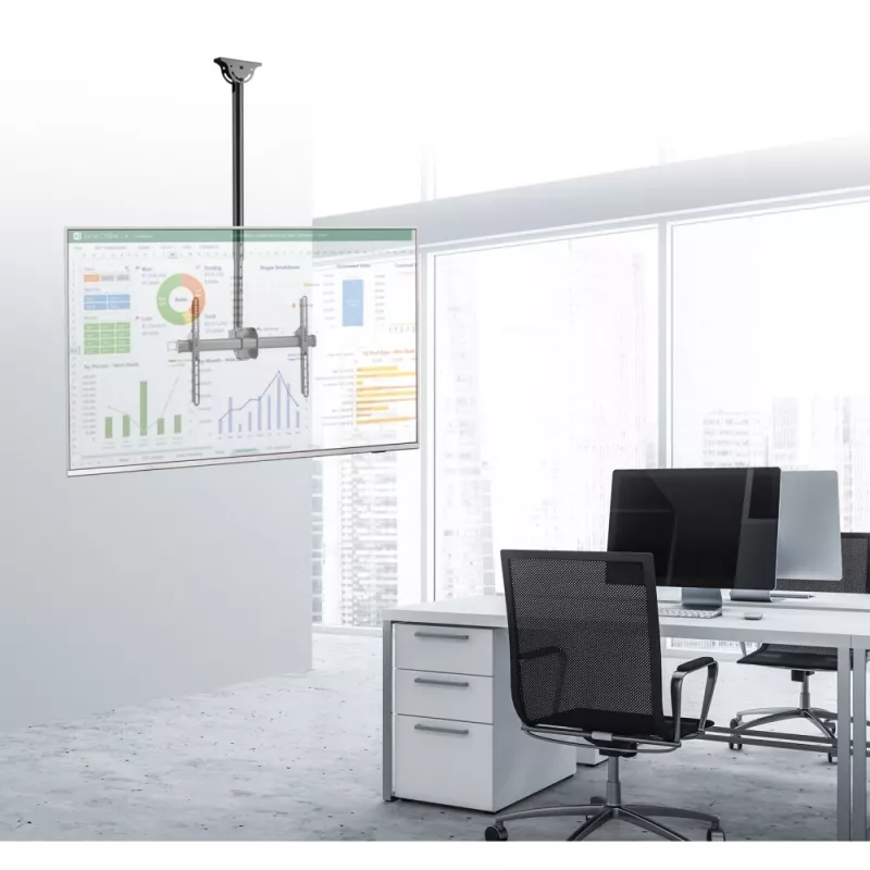 Techly 37-70 supporto a soffitto telescopico universale supporto TV LED LCD ICA-CPLB 946S