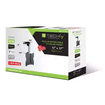Techly supporto a soffitto pieghevole retrattile per TV LED/LCD 17