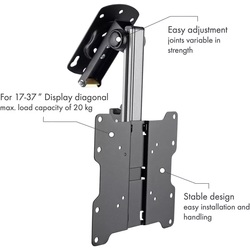 Techly supporto a soffitto pieghevole retrattile per TV LED/LCD 17
