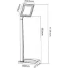 Techly ICA-TBL 1501 piantana di sicurezza da terra per tablet 9,7–10,1 pollici (25,6 cm), alluminio, VESA 75x75, argento