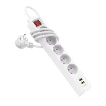 Hama 44133758 prolunga elettrica 1,4 m 5 prese AC per interni bianco