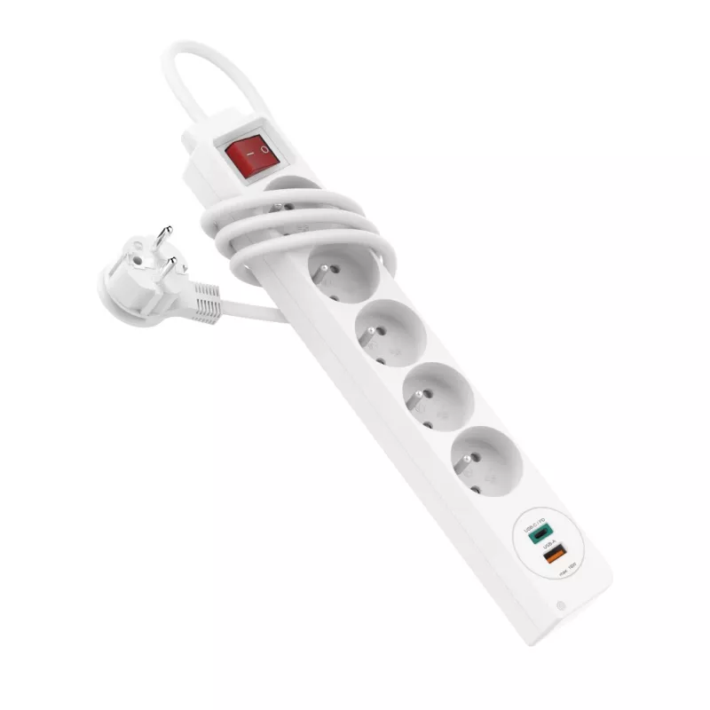 Hama 44133758 prolunga elettrica 1,4 m 5 prese AC per interni bianco