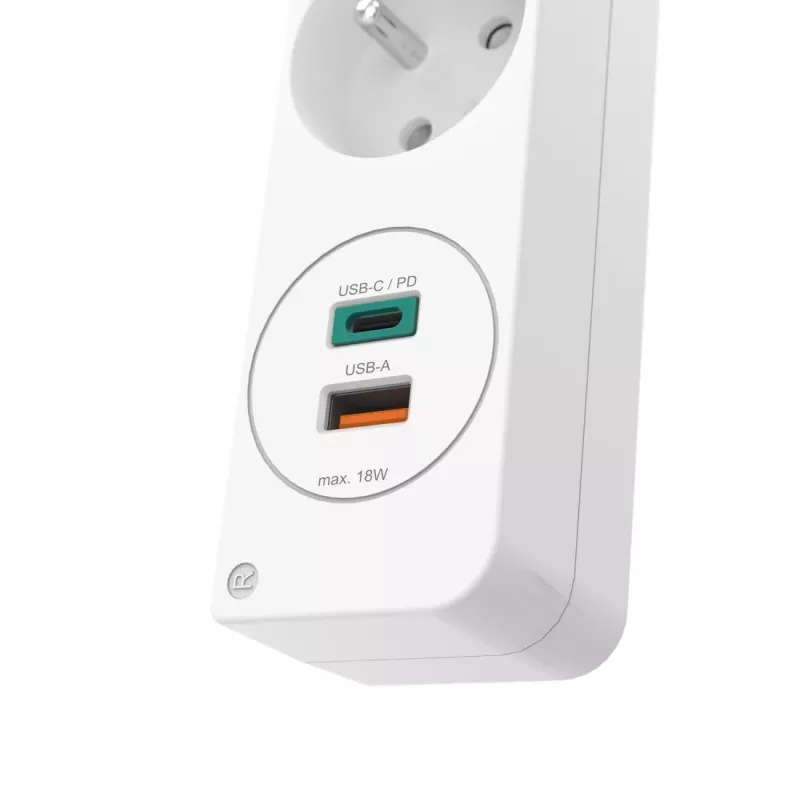 Hama 44133758 prolunga elettrica 1,4 m 5 prese AC per interni bianco