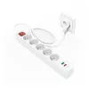 Hama 44133758 prolunga elettrica 1,4 m 5 prese AC per interni bianco