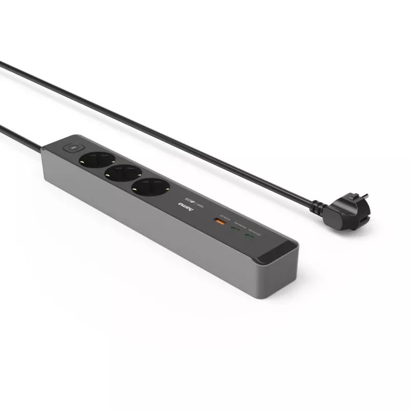 Hama 00223192 prolunga 1,4 m 3 prese AC per interni nero, grigio