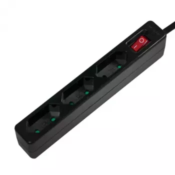 Prolunga elettrica LogiLink LPS230B 1,5 m 3 prese Schuko nero
