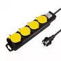 Prolunga elettrica LogiLink LPS254 1,5 m 4 prese AC per esterni nero giallo