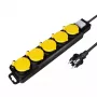 Prolunga elettrica LogiLink LPS255 1,5 m 5 prese AC per esterni nero giallo