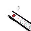 Prolunga elettrica LogiLink LPS211 3m 5 prese AC per interni nero bianco