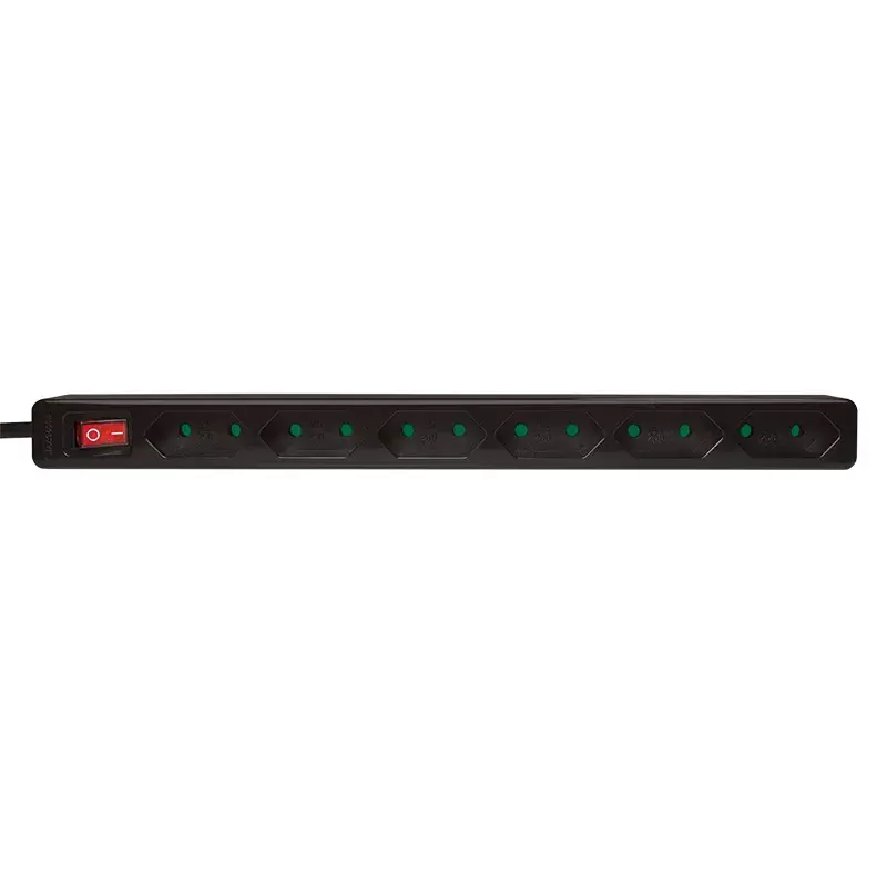 Prolunga elettrica LogiLink LPS232B 1,5m 6 uscite AC per interni nero