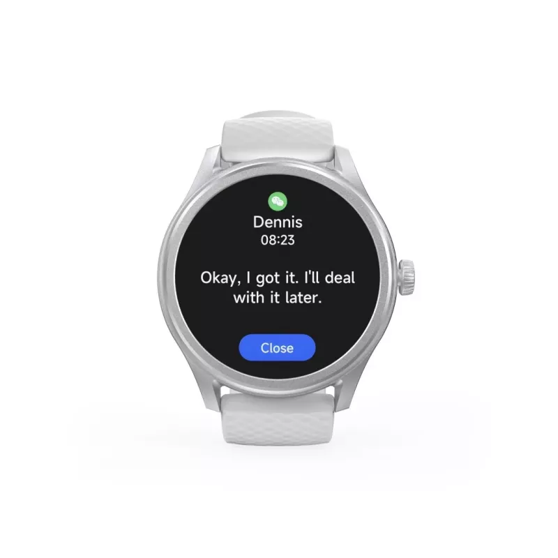 Smartwatch Hama Fit Watch 5010, LCD da 1,38 pollici (3,51 cm), 46 mm, frequenza cardiaca, SpO2, IP68, Bluetooth, argento